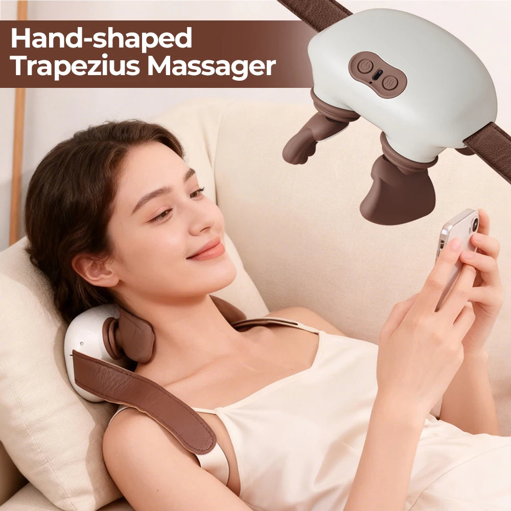 Foreverlily Wireless Neck And Back Shiatsu Massager With Heat
