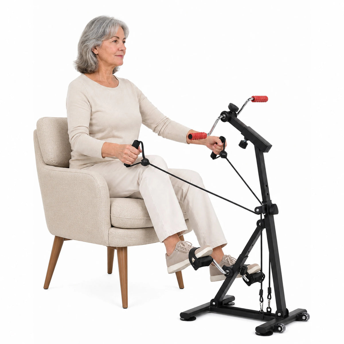 Adjustable Under Desk Pedal Exercise Bike For Leg Arm Training