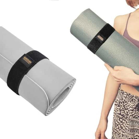 Adjustable Heavy Duty Yoga Mat Strap With Elastic Bungee Organizer
