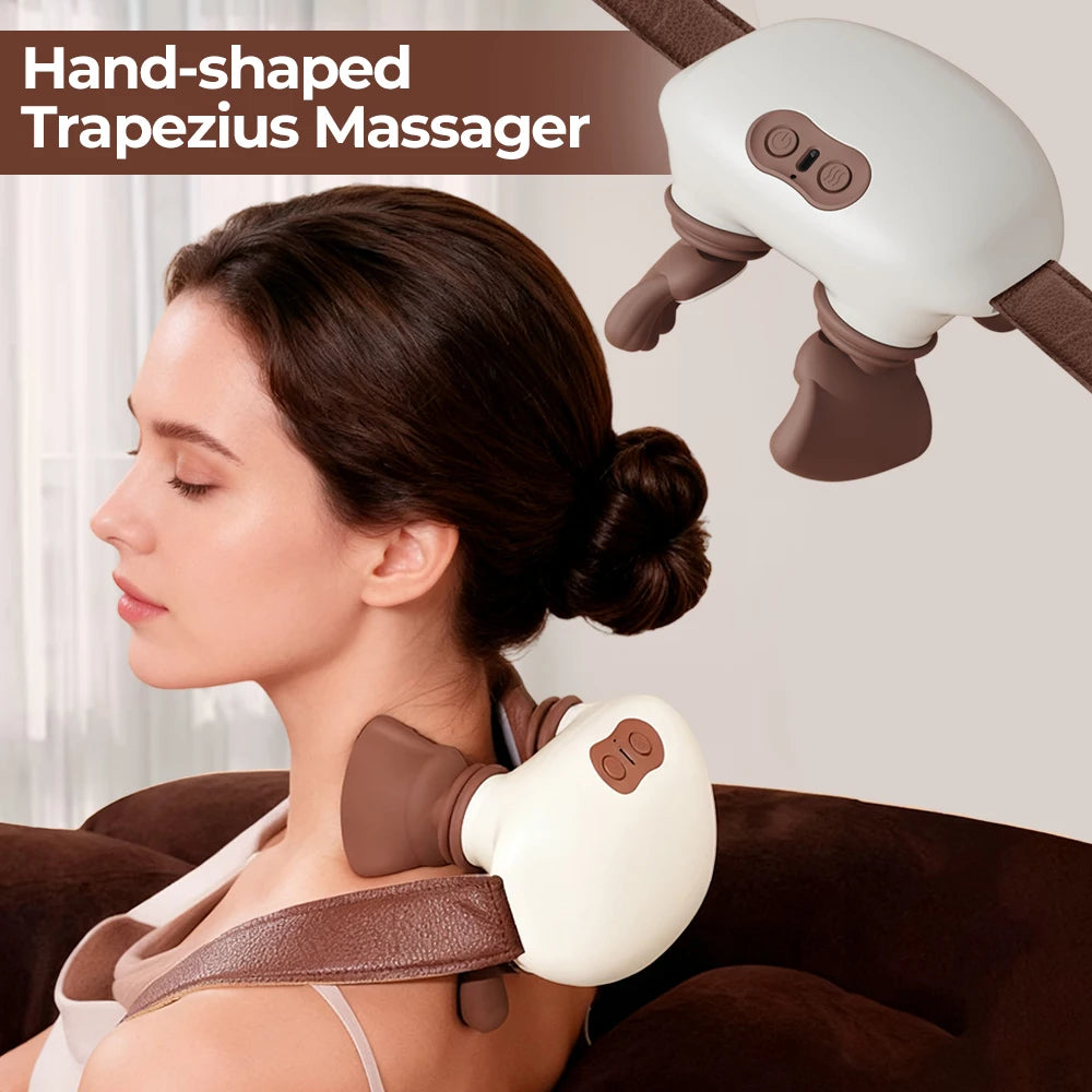 Foreverlily Wireless Neck And Back Shiatsu Massager With Heat
