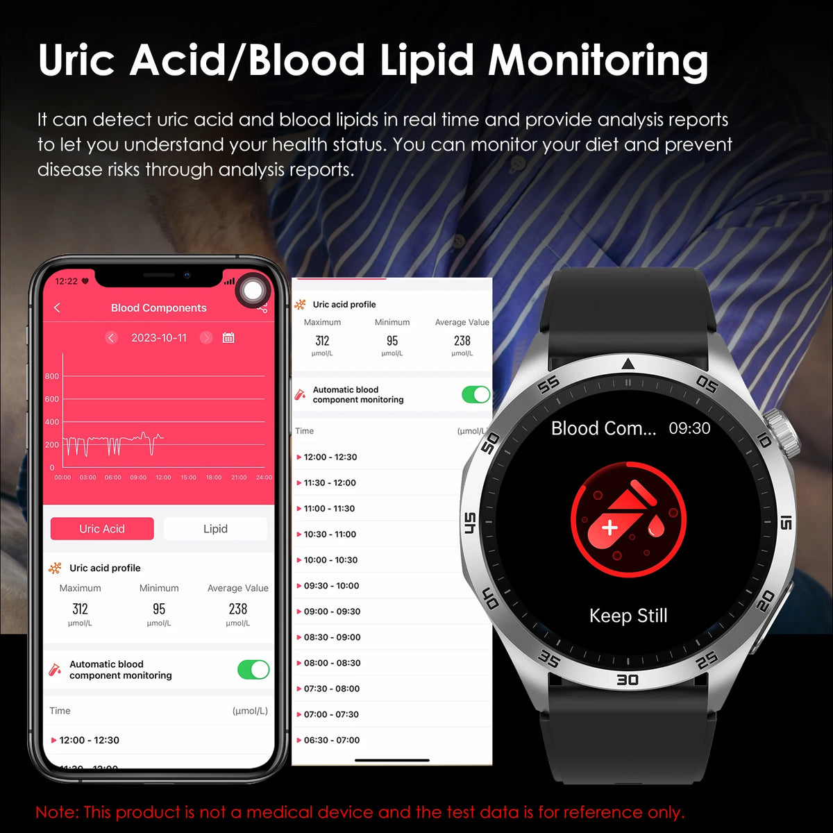 ECG PPG Health Smartwatch With Bluetooth Calling And Activity Tracking