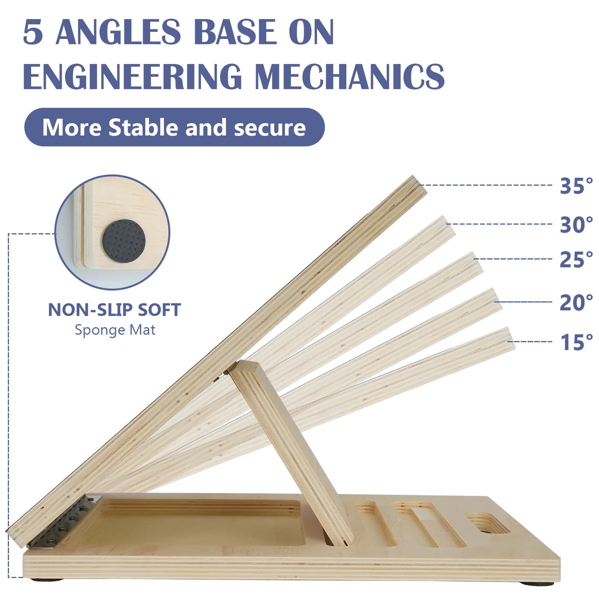 Adjustable Wooden Calf Stretcher Board For Squats And Heel Stretching