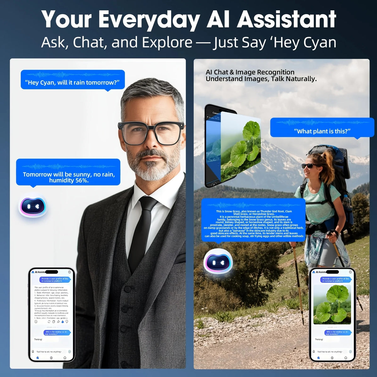 Smart Camera Glasses With HD Video Bluetooth And AI Translation