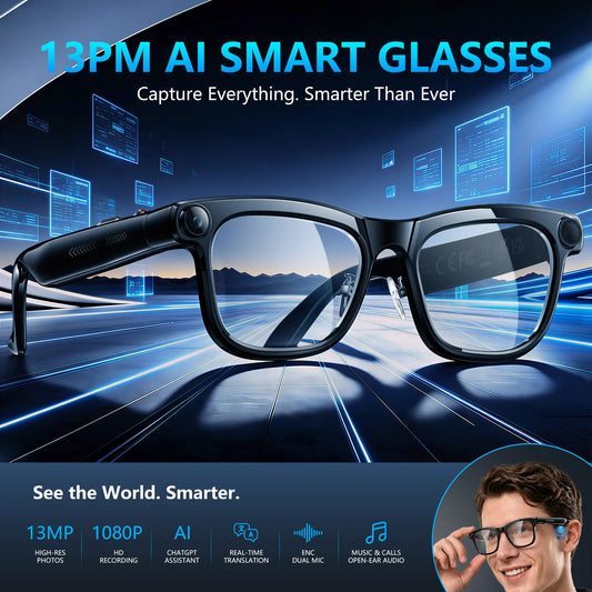 KAIGERR Smart Glasses 4K Camera Bluetooth Calls And AI Translation