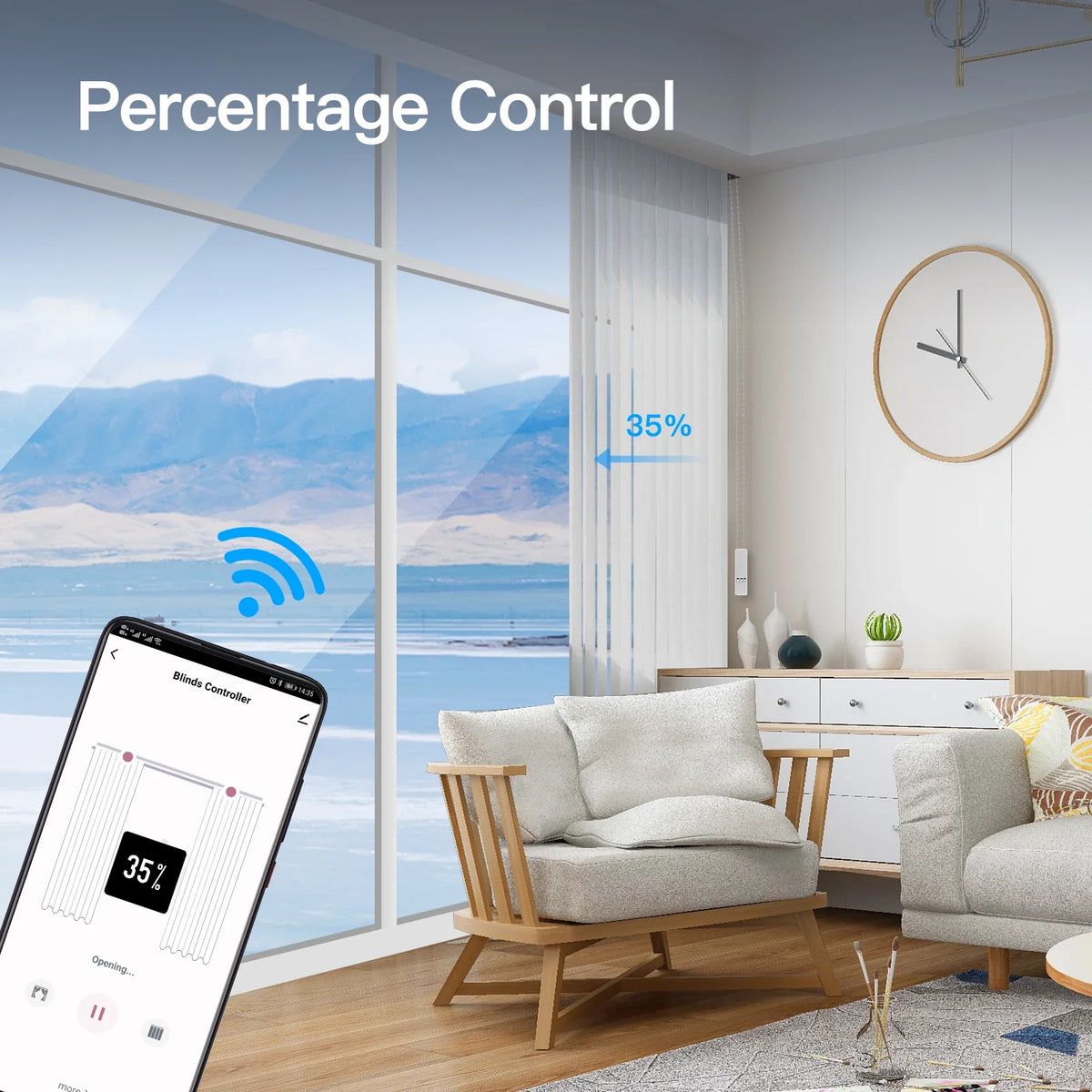 MOES Tuya WiFi Smart Roller Blind Motor with Remote Control