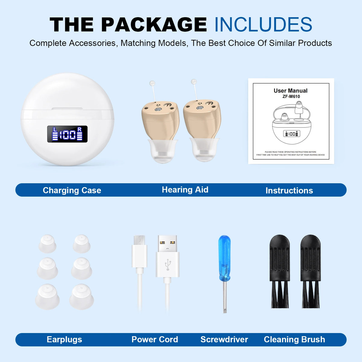 K&FCOPTEE Rechargeable Invisible Hearing Amplifiers With Noise Reduction