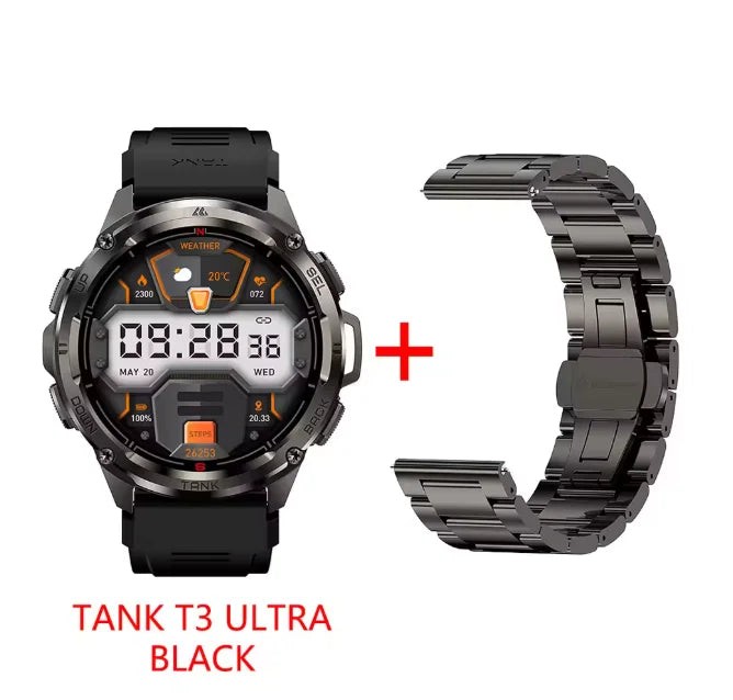 KOSPET TANK T3 Ultra GPS Rugged AMOLED Fitness Smartwatch