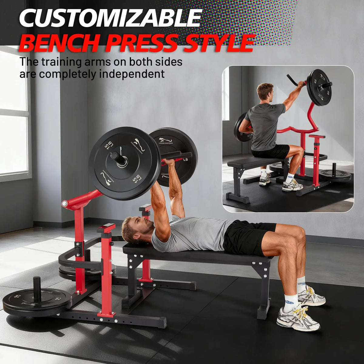 Independent Arm Chest Press Machine for Home Gym Strength Training