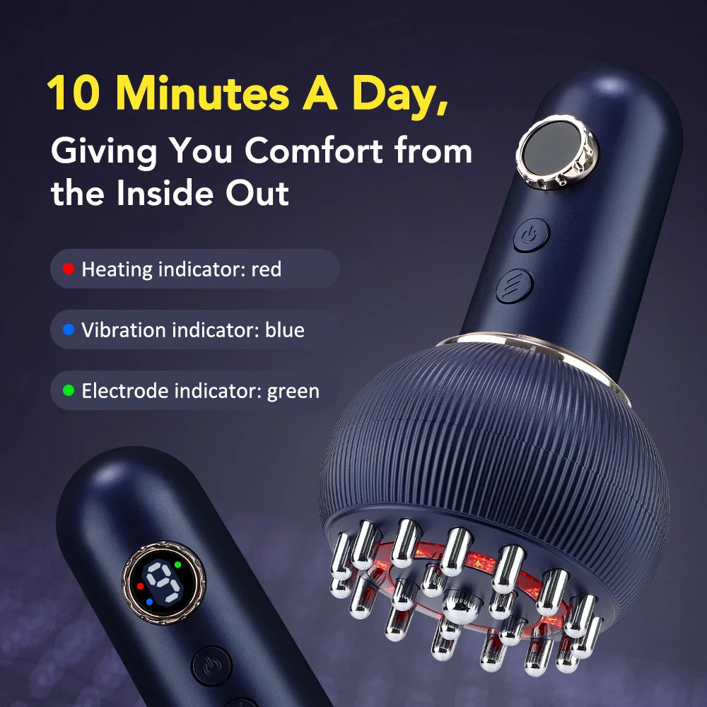 PASTSKY EMS Body Massager Brush With Heat And Vibration