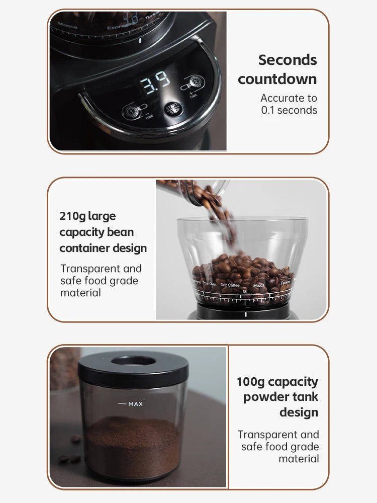 HiBREW Automatic Burr Coffee Grinder With 34 Grind Settings