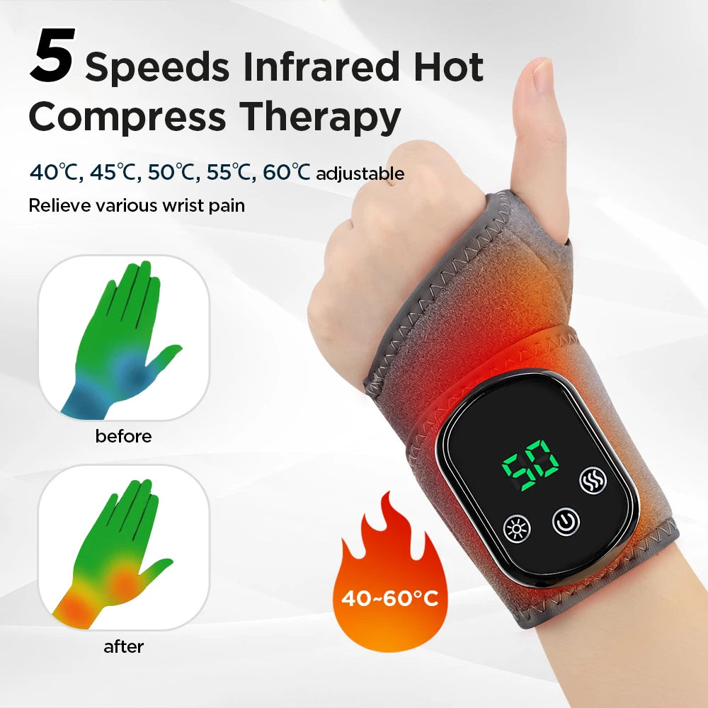 Agdoad Electric Heated Wrist Massager With Vibration Support