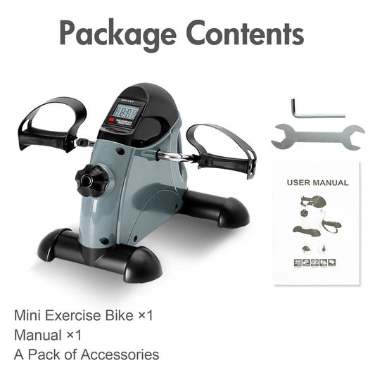 Motorized Under Desk Pedal Exerciser Bike With Digital LCD Display