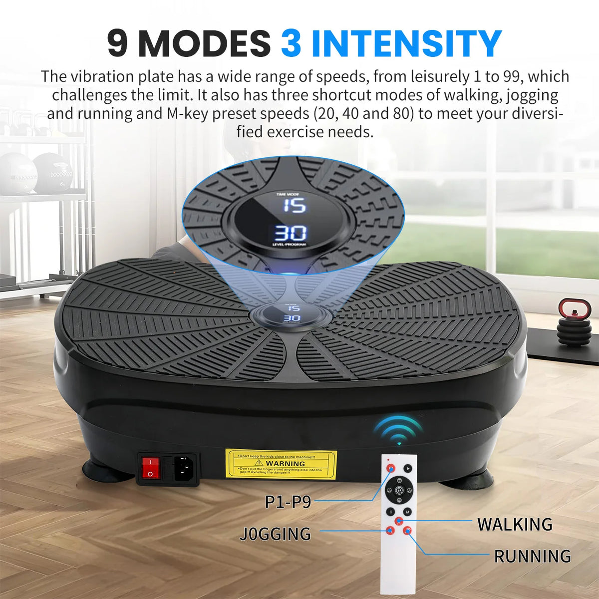 Portable Vibration Plate Exercise Machine for Full Body Fitness Training